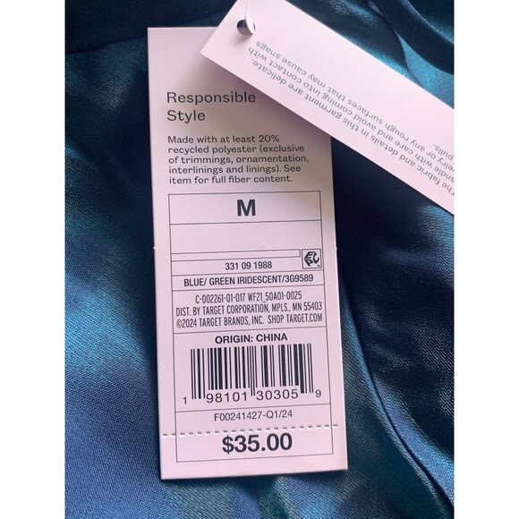 Wild Fable Junior Teens Vintage Style Satin Maxi Dress With Adjustable Straps - Picture 11 of 12